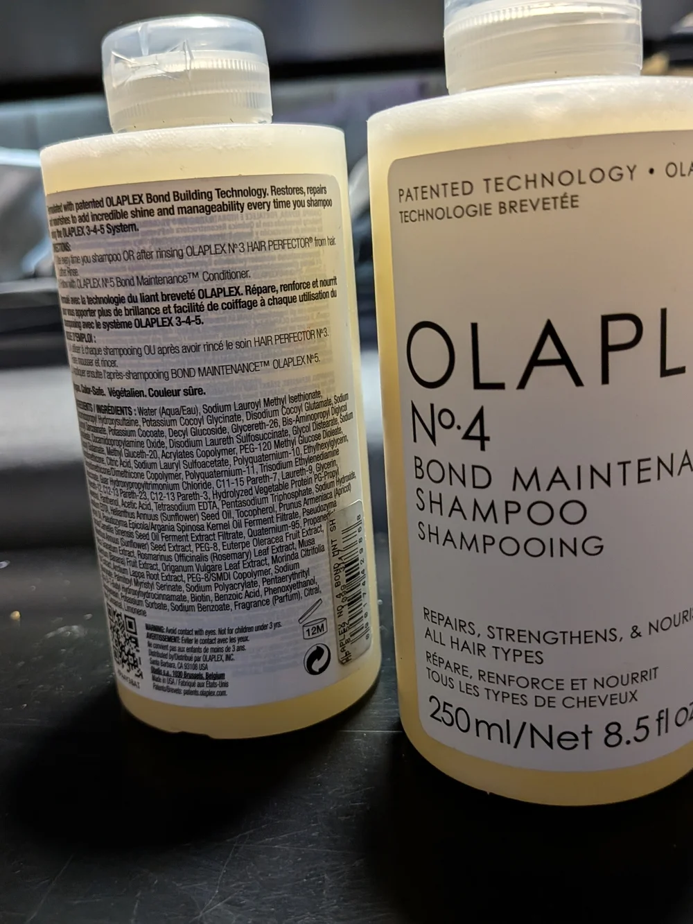 OLAPLEX No.4 Bond Maintenance Shampoo — Cream and Black